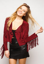 Faux Suede Small Lapel Tassel Irregular Fringed Cardigan Short Jacket Casual Outwear Coat Tops Black Khaki s - xl