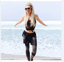 Mesh Patchwork Leggings Women Sports Fitness Pants Sexy Legging Joggers Women Slim Legging X0419