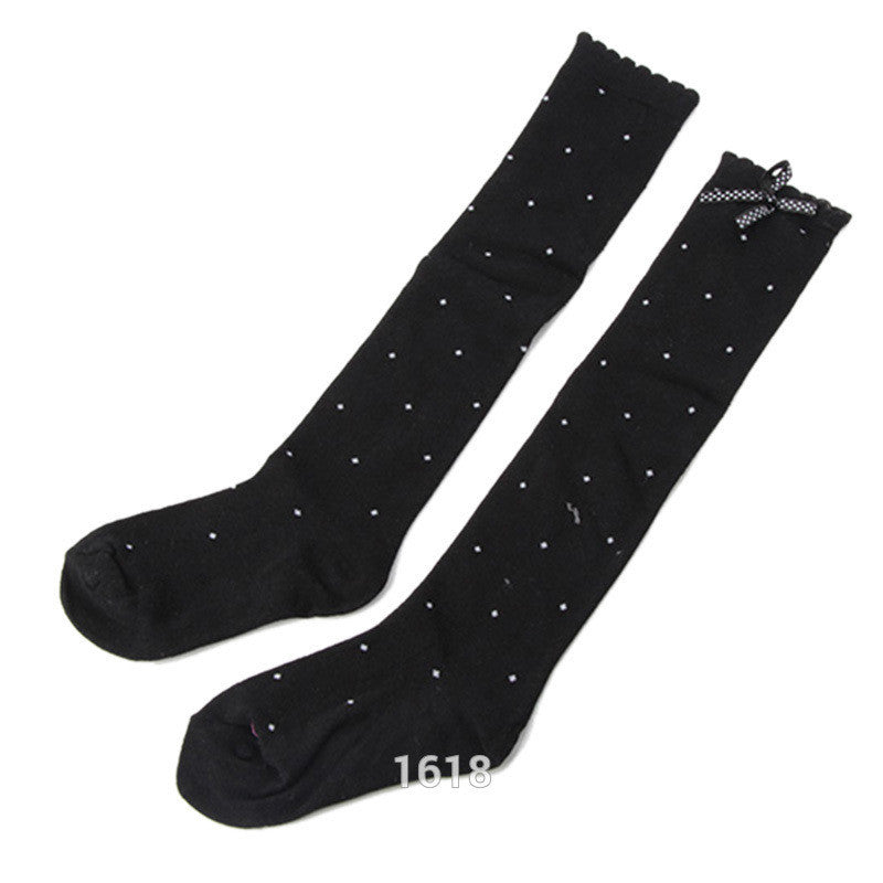 free-little-girls-bowknot-polka-dot-cotton-knee-highs-kids-in-tube-socks-media-corta BBL