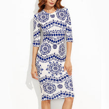 women-dress-elegant-floral-print-work-business-casual-party-pencil-dresses-blue-and-white-porcelain-vestidos BBL
