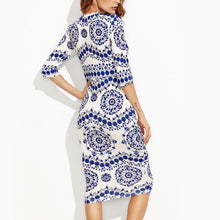 women-dress-elegant-floral-print-work-business-casual-party-pencil-dresses-blue-and-white-porcelain-vestidos BBL