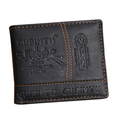 PU Leather Wallet Men Famous Brand Coin Purse Wallets Paris Leather With Coin Pocket Bifold Wallet Purse Cartera Hombre