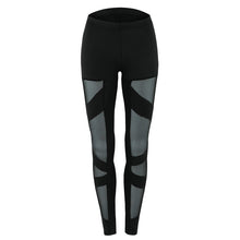 Sexy Mesh Stitching Women Leggings High Waist Leggins Bandage Fitness Leggings Sportswear Skinny Pants