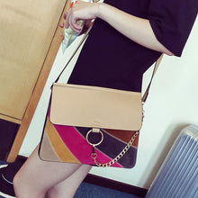 Handbags Top Women Bag Rainbow Frosted Women PU Leather Shoulder Messenger Bag small Square Package