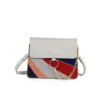 Handbags Top Women Bag Rainbow Frosted Women PU Leather Shoulder Messenger Bag small Square Package