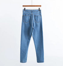 Harajuku Appliques Flower Embroidery Denim Pants Woman Casual Jeans Femme Taille Haute Pantalon Pants Long Jeans Feminino