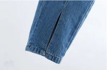 Harajuku Appliques Flower Embroidery Denim Pants Woman Casual Jeans Femme Taille Haute Pantalon Pants Long Jeans Feminino