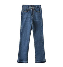 Harajuku Blue High Waist Flare Pants Denim Pants Woman Tight Jeans Femme Long Jeans Feminino