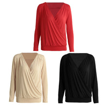 harajuku-women-t-shirt-v-neck-long-sleeve-blusa-cross-solid-slim-casual-tee-tops-beige-red-black-camisas-femininas BBL