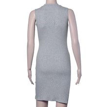 High Collar Slim Bodycon Elegant Party Dress Irregular Perspective Pencil Midi Dress Sexy Sleeveless Dress Club Wear