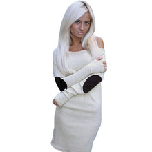 Women Mini Dress Long Sleeve Slash Neck Ladies Dresses Patchwork Casual Plus Size office dress Vestidos