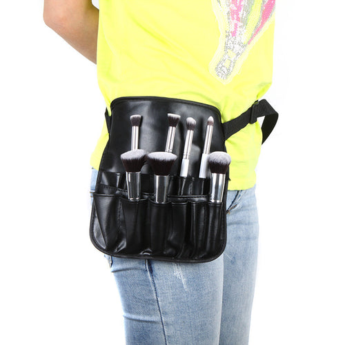 black-pvc-professional-cosmetic-makeup-brush-apron-bag-artist-belt-strap-holder BBL