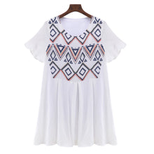 boho-women-dress-geometry-pattern-printed-mini-beach-dresses-short-sleeve-ruffle-cuffs-party-dress-vestidos BBL