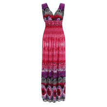 large-size-sexy-deep-v-neck-peacock-shape-bohemia-long-beach-dress-casual-tourism-maxi-dresses BBL