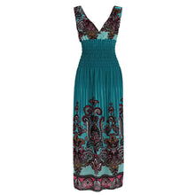 large-size-sexy-deep-v-neck-peacock-shape-bohemia-long-beach-dress-casual-tourism-maxi-dresses BBL