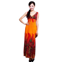 large-size-sexy-deep-v-neck-peacock-shape-bohemia-long-beach-dress-casual-tourism-maxi-dresses BBL