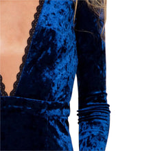 Sexy Halter Lace Velvet Bodycon Dress Women Halter Deep V Neck Long Sleeve Velvet Mini Dress Vestidos GV487
