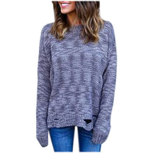 Solid Slim Fit Pullovers Knitted Sweater With Grey Black Hem Hole Tops Plus Size Knittwear LX090