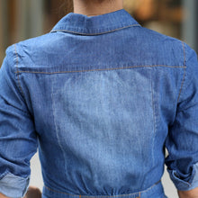plus-size-women-clothing-new-denim-dress-slim-cowboy-casual-a-line-dress-with-buttons BBL