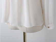 Women's Blouse Chiffon Long Sleeve Shirts Crochet Embroidery Lace Tops Plus Size Blusas Femininas GBL-02