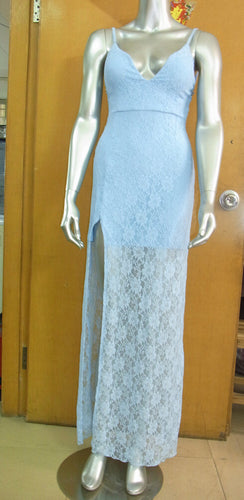 High Split Women Vestidos Evening Party Elegant Long Lace Dress Sexy Floral Crochet Spaghetti Strap Backless Maxi Dress