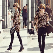 high-street-fshion-women-ladies-chiffon-blouse-leopard-printed-long-sleeve-high-low-hem-loose-tops-camisas-femininas BBL