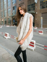 Long Hairy Shaggy Faux Goat Fur Irregular Cardigan Vest Gilet Waistcoat Coat