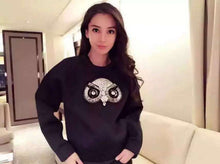 Patchwork Sequined Stud & Bead Embellishments Sweatshirts Pullovers Sexy Lady Long sleeve Sweats Jumper