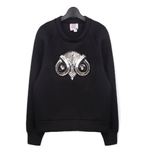 Patchwork Sequined Stud & Bead Embellishments Sweatshirts Pullovers Sexy Lady Long sleeve Sweats Jumper