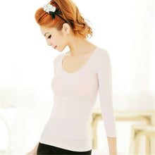 new-women-body-shapers-crewneck-vest-waist-trainer-long-sleeve-tight-shirts BBL