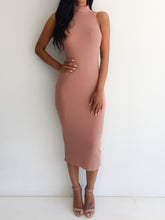 Sexy Women Dress Sleeveless Slim Bandage Dress Red Turtleneck Dress Casual Brief Pencil Dresses Vestidos M0094
