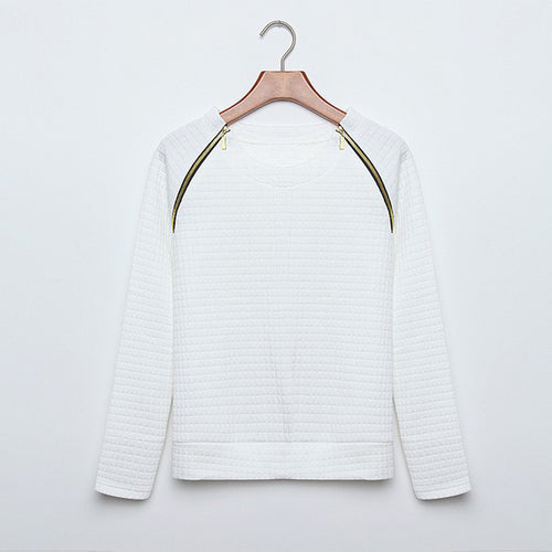 new-women-zipper-sweater-jumper-sweater-pullover-tops-y8 BBL
