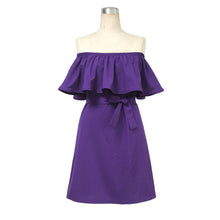 Off Shoulder Ruffle Dress Beach Dress Women Sexy Mini Party Dresses Candy Color Loose Casual Dress