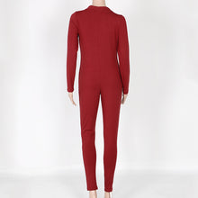 Sexy Jumpsuit Bodysuit Long Sleeve Button Decorated Rompers Knitted Bodycon Jumpsuit Playsuit For Women