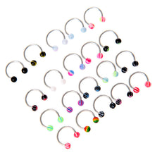 20pcscolorful-stainless-steel-ball-barbell-curved-nose-studs-rings-bars-piercing BBL