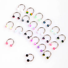 20pcscolorful-stainless-steel-ball-barbell-curved-nose-studs-rings-bars-piercing BBL