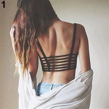 Bustier Crop Top Bust Padded Bandage Crop Top Women Tops Black White Strap Bralette Hollow Out Tops Cropped