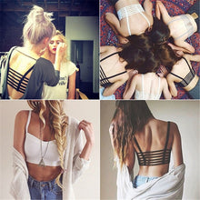 Bustier Crop Top Bust Padded Bandage Crop Top Women Tops Black White Strap Bralette Hollow Out Tops Cropped