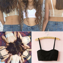Bustier Crop Top Bust Padded Bandage Crop Top Women Tops Black White Strap Bralette Hollow Out Tops Cropped
