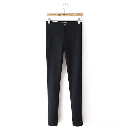 Pencil Jeans Woman Casual Denim Stretch Skinny Jeans Vintage High Waist Jeans Women Black Blue Plus Size