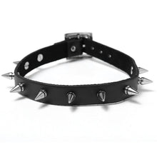 new-punk-women-ladies-gothic-leather-choker-heart-chain-spike-rivet-buckle-collar-necklace BBL