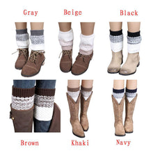Women Ladies Crochet Knitted Shell Design Boot Cuffs Toppers Knit Leg Warmers Short Liner Boot Socks