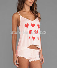 Sexy Ladies Styish Sexy Heart shape Sling Vest & Purfle pants Modal Sets Pajamas Home Clothes Suit Pajama