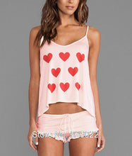 Sexy Ladies Styish Sexy Heart shape Sling Vest & Purfle pants Modal Sets Pajamas Home Clothes Suit Pajama