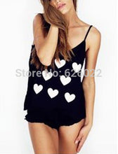 Sexy Ladies Styish Sexy Heart shape Sling Vest & Purfle pants Modal Sets Pajamas Home Clothes Suit Pajama