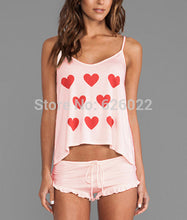 Sexy Ladies Styish Sexy Heart shape Sling Vest & Purfle pants Modal Sets Pajamas Home Clothes Suit Pajama