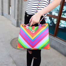 Trendy Women Girl Shoulder Bag Colorful Print Faux Leather Satchel Crossbody Tote Handbag bolsa feminina