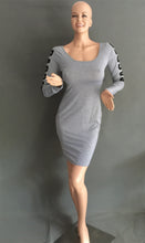 Women Dress Letter Printed Cotton Sexy Back Cut Out Party Dress Long Sleeve Casual Style Bodycon Dress