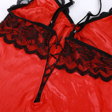 sexy-lingerie-women-lace-dress-red-babydoll-sleepwear-g-string-underwear-sets BBL