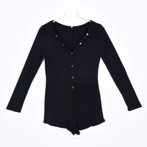 sexy-women-v-neck-button-long-sleeve-jumpsuit-bodycon-rompers-shorts-bodysuit BBL